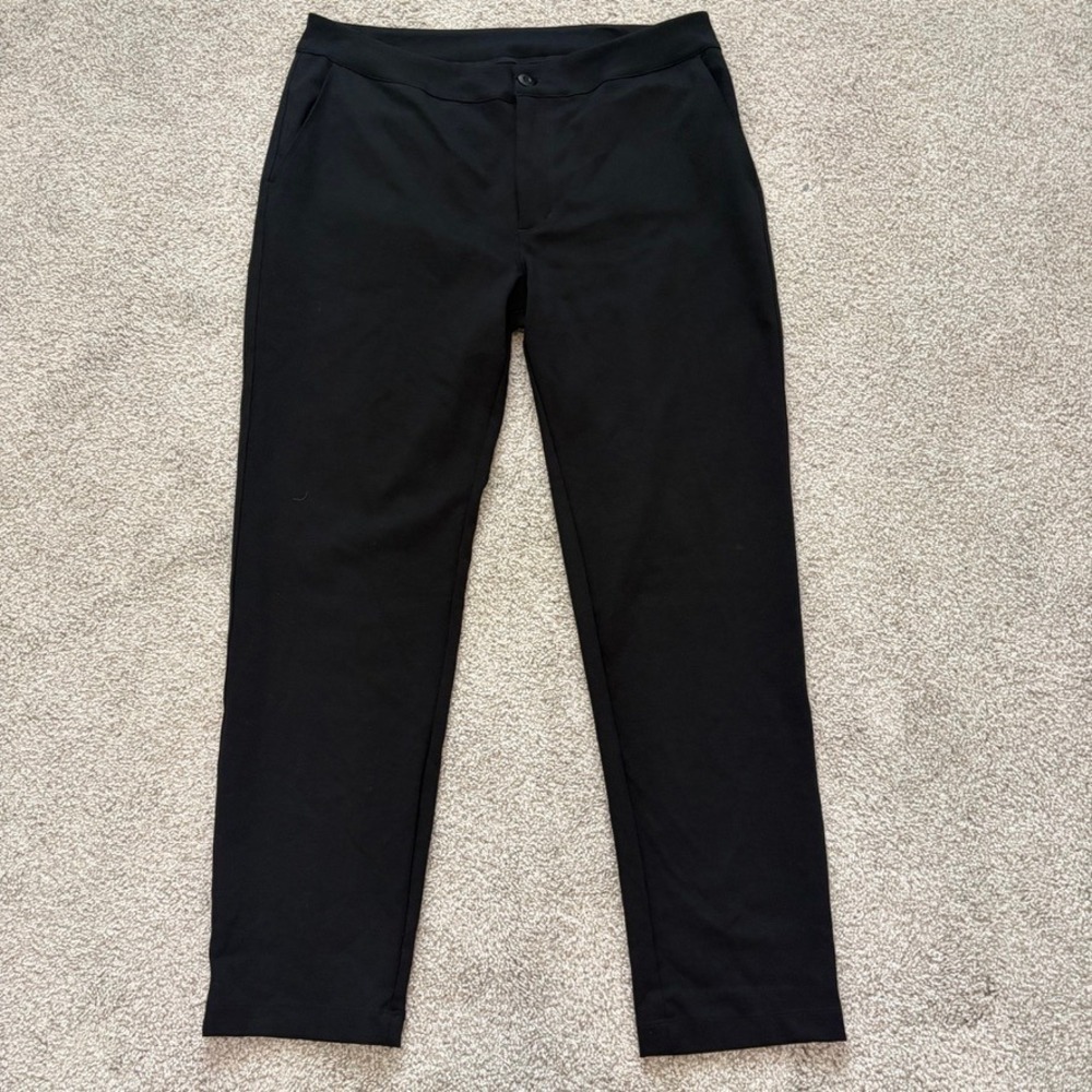American Giant Ponte Pants Womens 12 Black Stretch Comfort Office Capsule